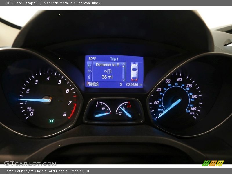 Magnetic Metallic / Charcoal Black 2015 Ford Escape SE