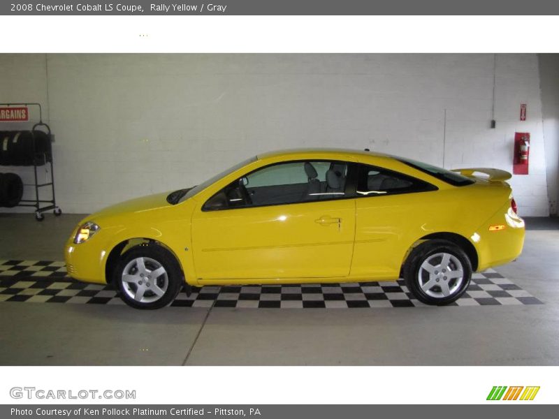 Rally Yellow / Gray 2008 Chevrolet Cobalt LS Coupe