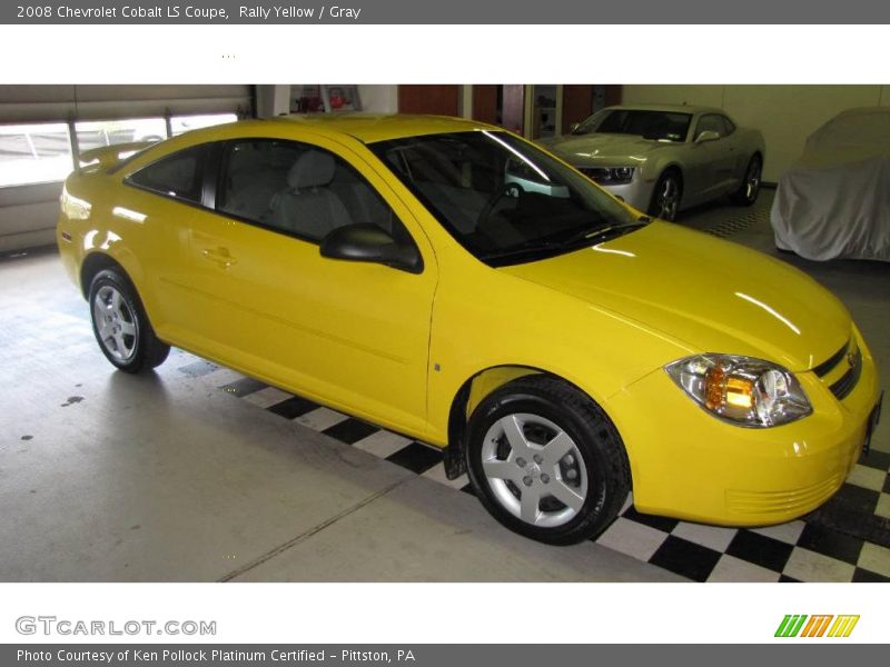 Rally Yellow / Gray 2008 Chevrolet Cobalt LS Coupe