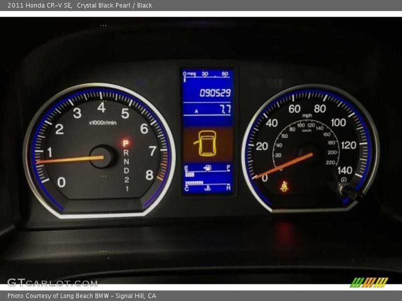 Crystal Black Pearl / Black 2011 Honda CR-V SE