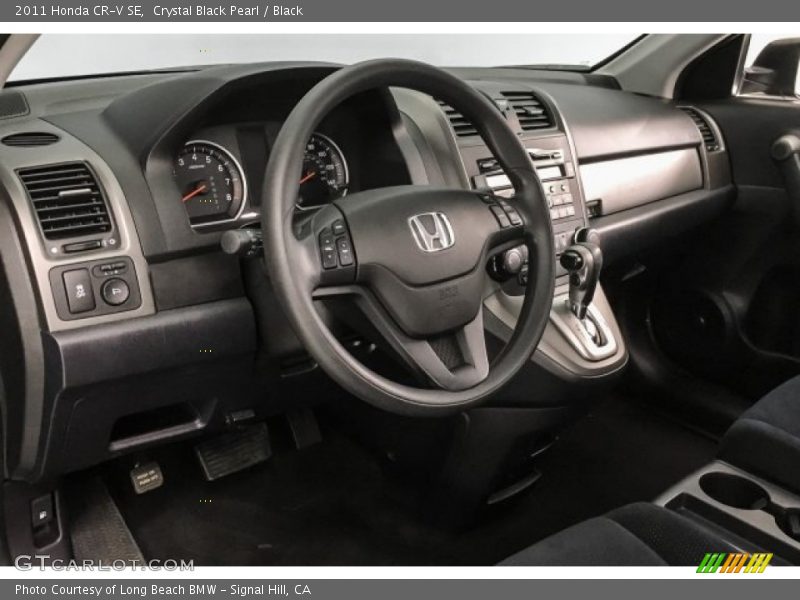 Crystal Black Pearl / Black 2011 Honda CR-V SE