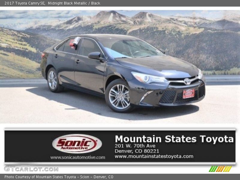 Midnight Black Metallic / Black 2017 Toyota Camry SE