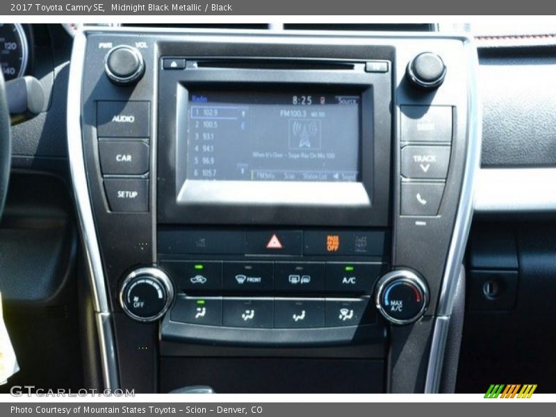 Midnight Black Metallic / Black 2017 Toyota Camry SE