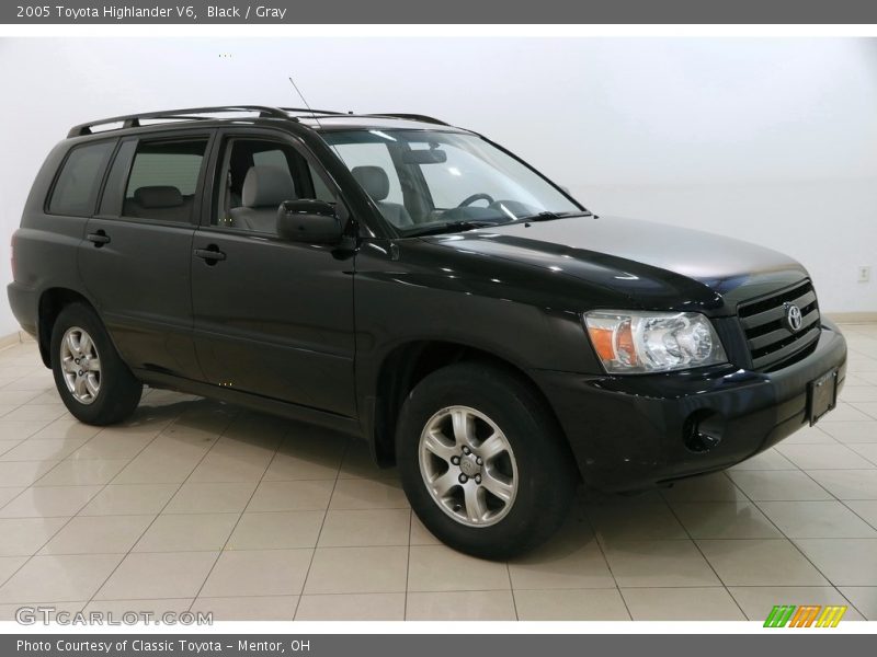 Black / Gray 2005 Toyota Highlander V6