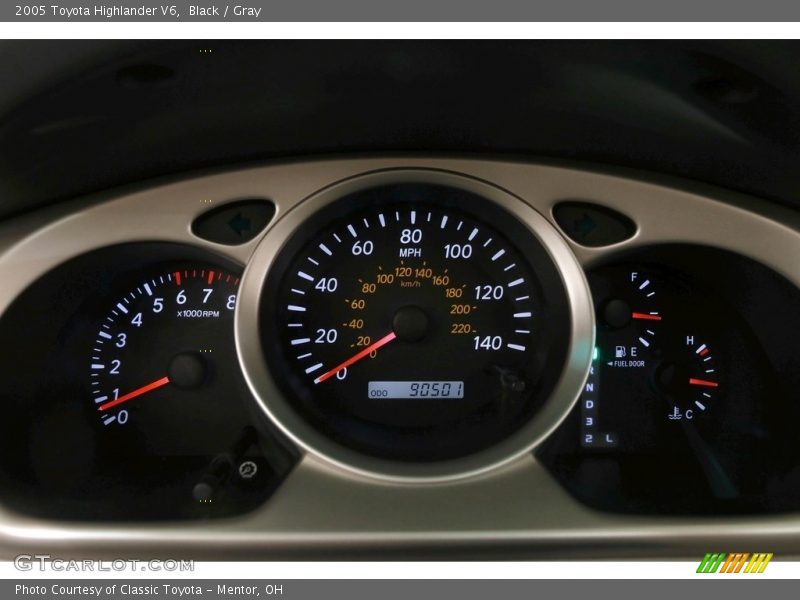 Black / Gray 2005 Toyota Highlander V6