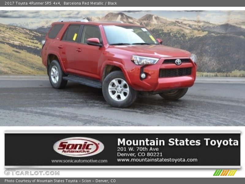 Barcelona Red Metallic / Black 2017 Toyota 4Runner SR5 4x4