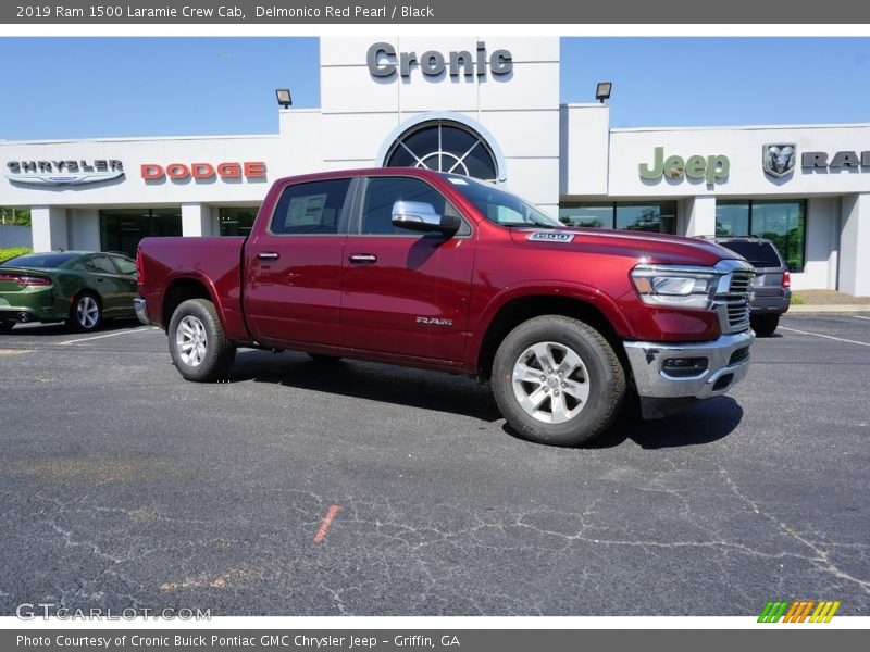 Delmonico Red Pearl / Black 2019 Ram 1500 Laramie Crew Cab