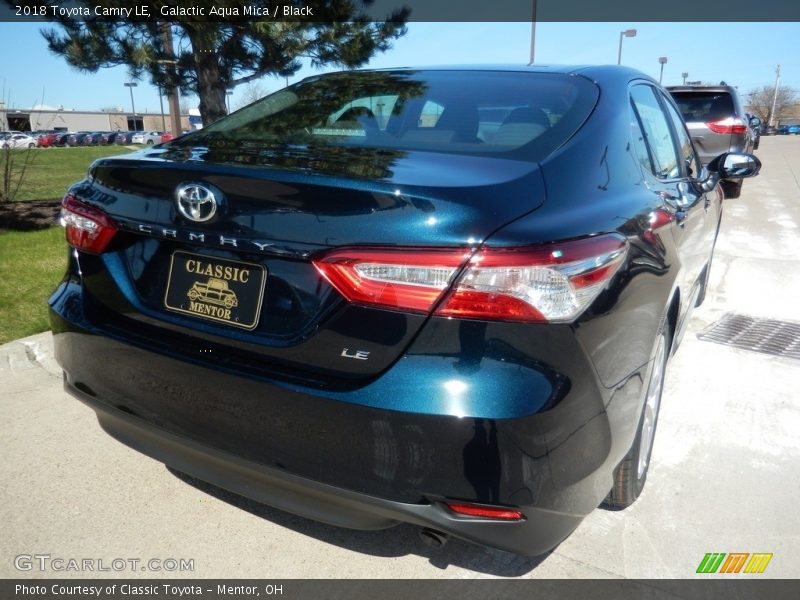 Galactic Aqua Mica / Black 2018 Toyota Camry LE