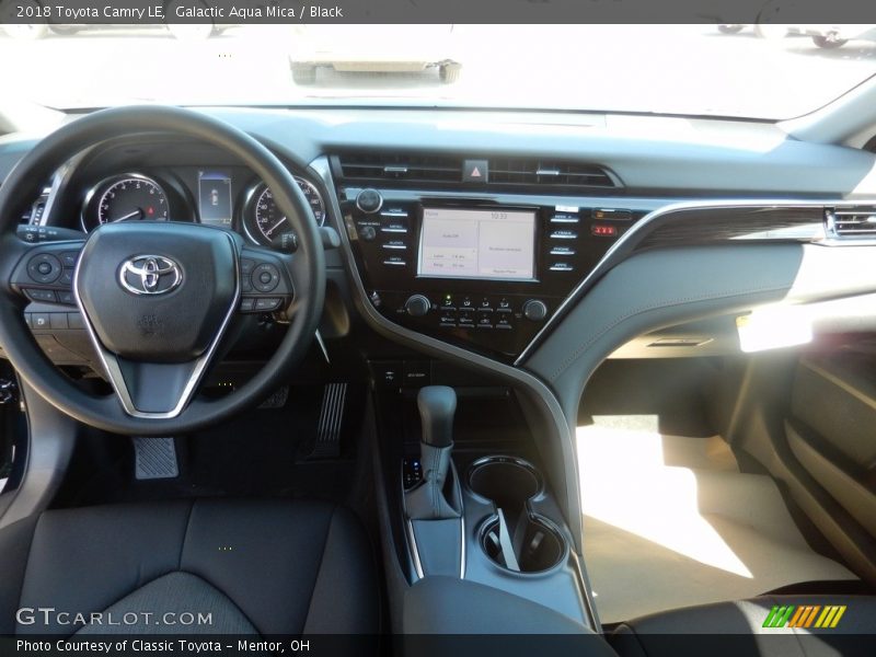 Galactic Aqua Mica / Black 2018 Toyota Camry LE