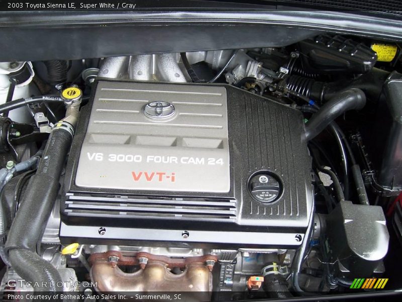 Super White / Gray 2003 Toyota Sienna LE