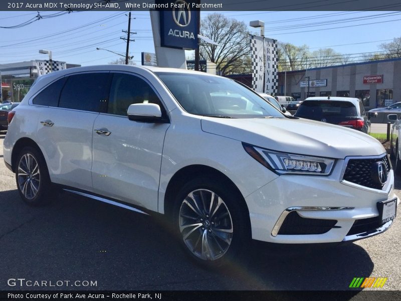 White Diamond Pearl / Parchment 2017 Acura MDX Technology SH-AWD