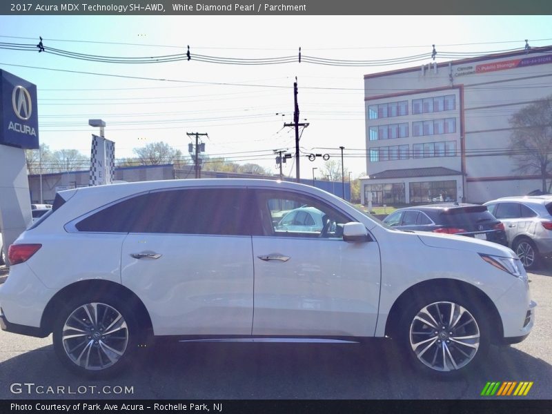 White Diamond Pearl / Parchment 2017 Acura MDX Technology SH-AWD