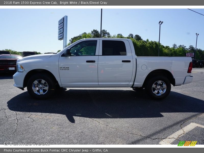 Bright White / Black/Diesel Gray 2018 Ram 1500 Express Crew Cab