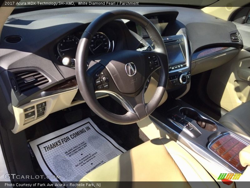 White Diamond Pearl / Parchment 2017 Acura MDX Technology SH-AWD