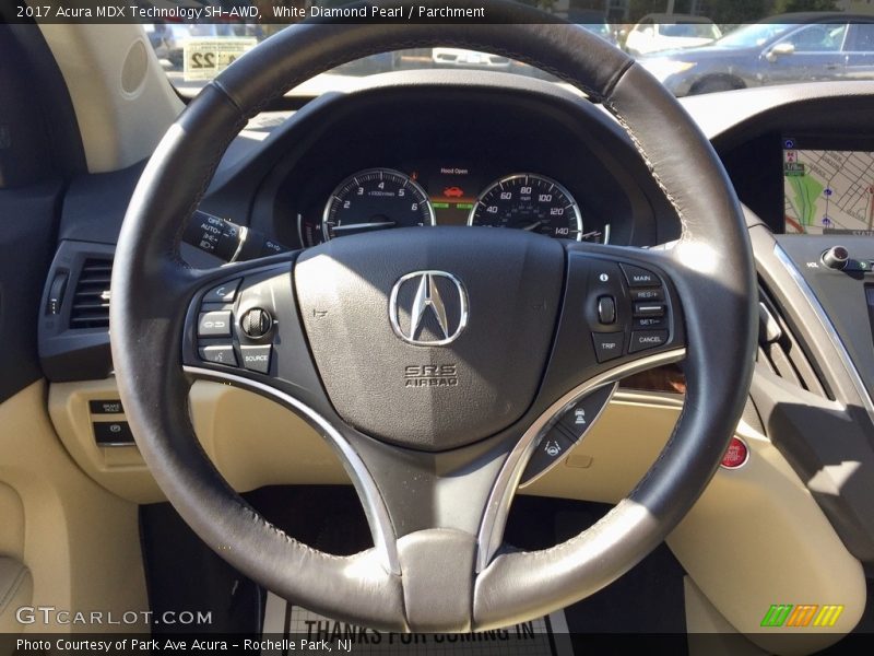 White Diamond Pearl / Parchment 2017 Acura MDX Technology SH-AWD