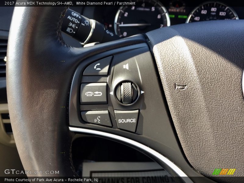 White Diamond Pearl / Parchment 2017 Acura MDX Technology SH-AWD