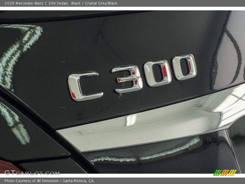 Black / Crystal Grey/Black 2016 Mercedes-Benz C 300 Sedan