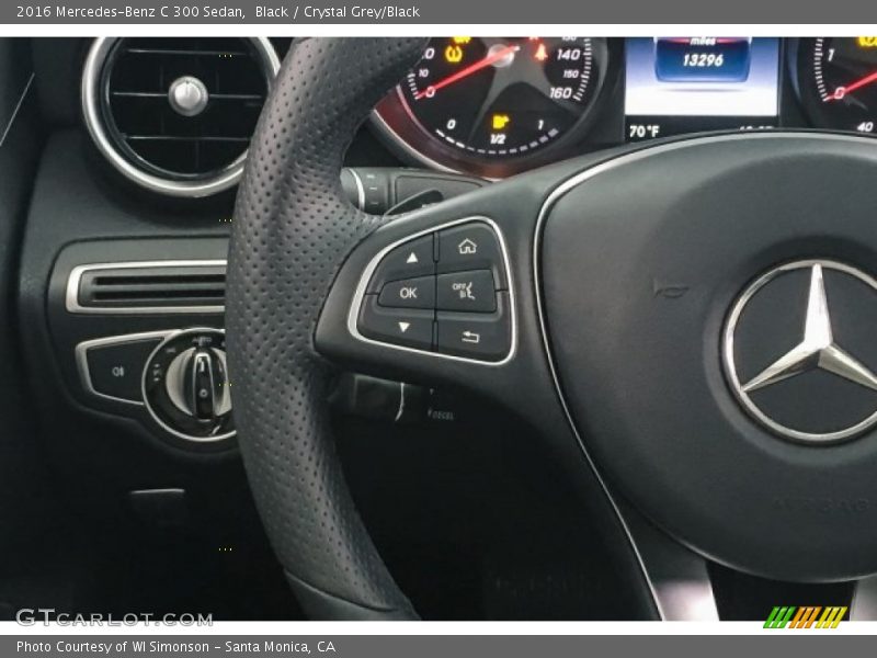 Black / Crystal Grey/Black 2016 Mercedes-Benz C 300 Sedan