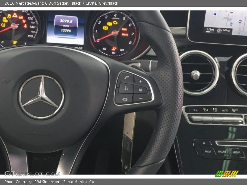 Black / Crystal Grey/Black 2016 Mercedes-Benz C 300 Sedan