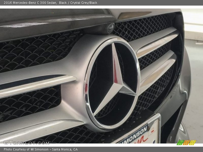 Black / Crystal Grey/Black 2016 Mercedes-Benz C 300 Sedan