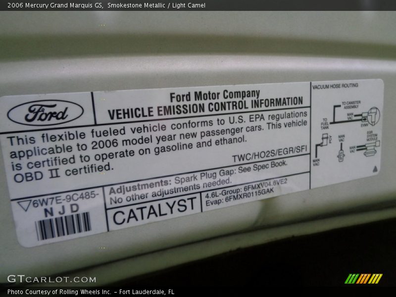 Smokestone Metallic / Light Camel 2006 Mercury Grand Marquis GS