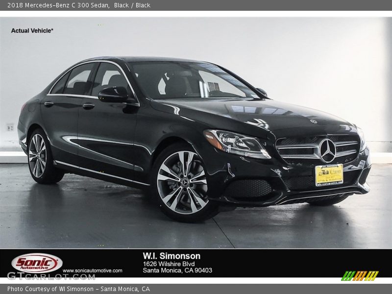 Black / Black 2018 Mercedes-Benz C 300 Sedan