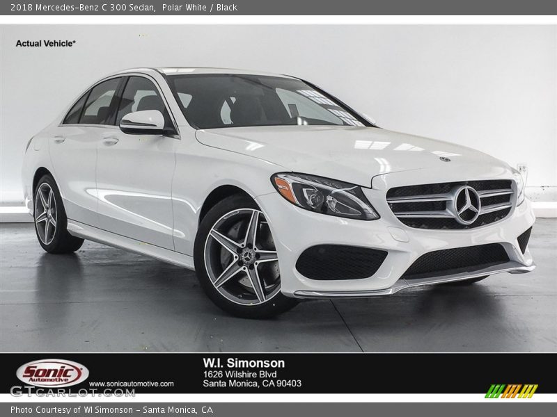 Polar White / Black 2018 Mercedes-Benz C 300 Sedan