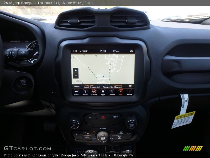 Alpine White / Black 2018 Jeep Renegade Trailhawk 4x4