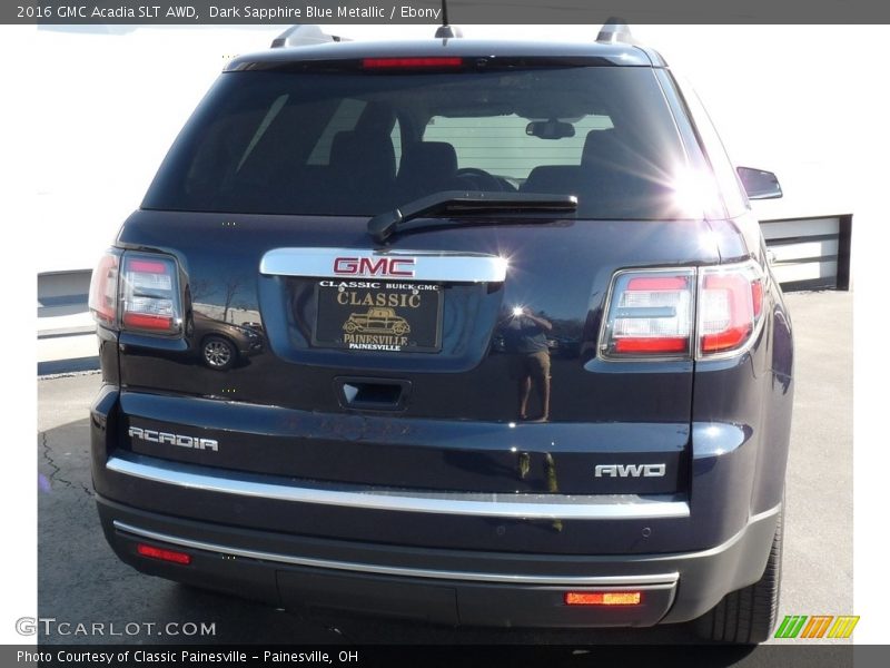 Dark Sapphire Blue Metallic / Ebony 2016 GMC Acadia SLT AWD