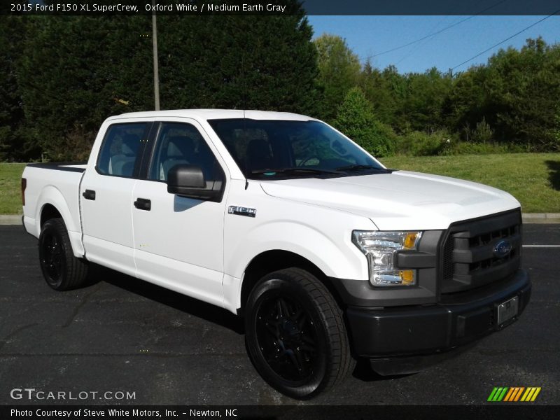 Oxford White / Medium Earth Gray 2015 Ford F150 XL SuperCrew