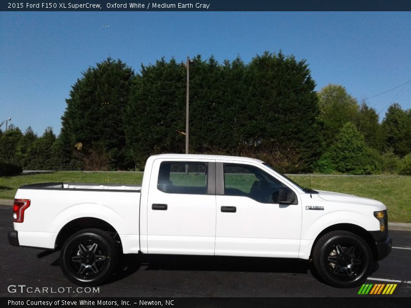 Oxford White / Medium Earth Gray 2015 Ford F150 XL SuperCrew