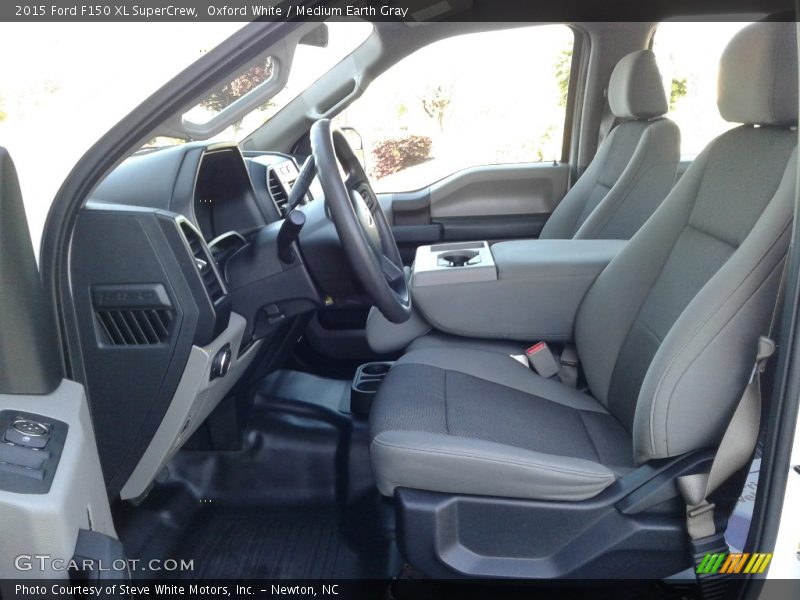 Oxford White / Medium Earth Gray 2015 Ford F150 XL SuperCrew