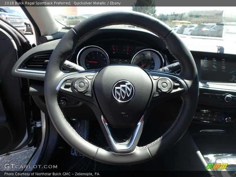 Quicksilver Metallic / Ebony 2018 Buick Regal Sportback Preferred