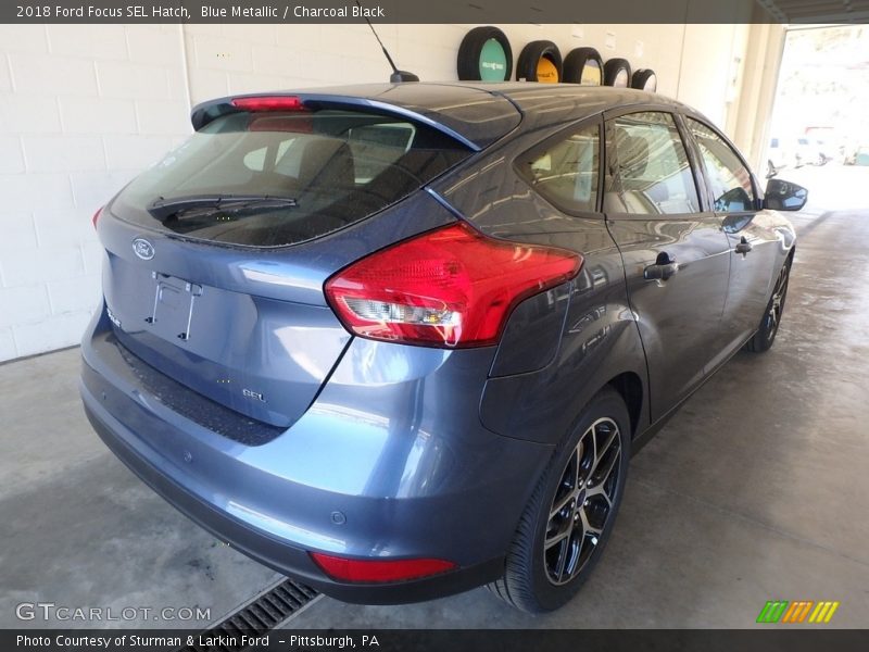 Blue Metallic / Charcoal Black 2018 Ford Focus SEL Hatch