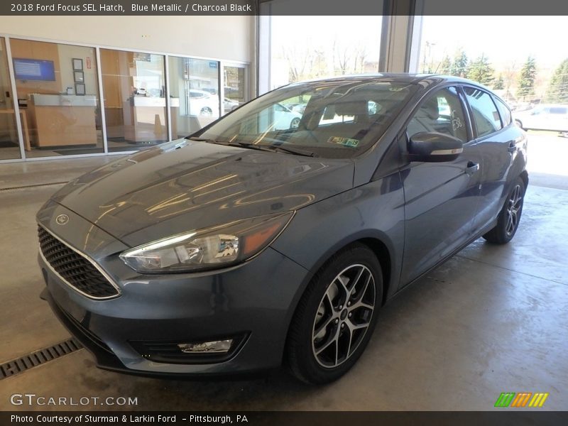 Blue Metallic / Charcoal Black 2018 Ford Focus SEL Hatch