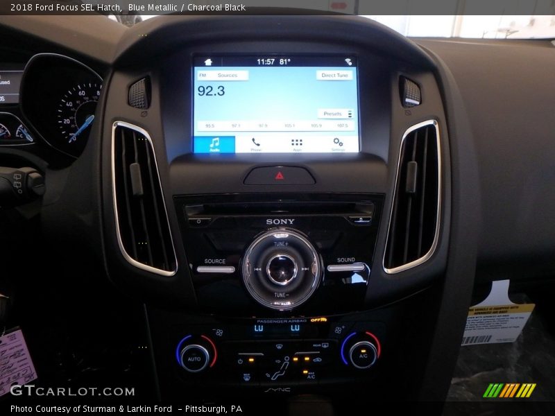 Blue Metallic / Charcoal Black 2018 Ford Focus SEL Hatch