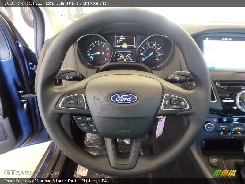 Blue Metallic / Charcoal Black 2018 Ford Focus SEL Hatch