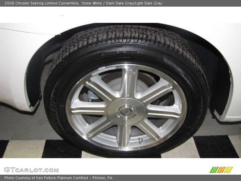 Stone White / Dark Slate Gray/Light Slate Gray 2008 Chrysler Sebring Limited Convertible