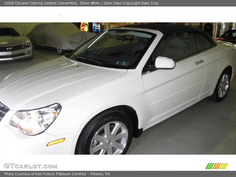Stone White / Dark Slate Gray/Light Slate Gray 2008 Chrysler Sebring Limited Convertible