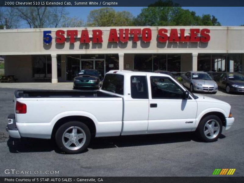 Summit White / Graphite 2000 Chevrolet S10 LS Extended Cab