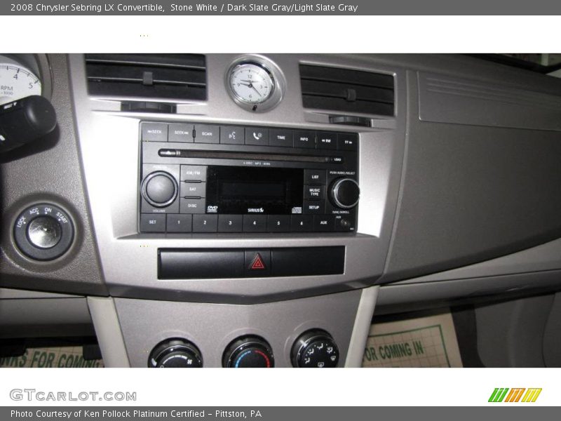 Stone White / Dark Slate Gray/Light Slate Gray 2008 Chrysler Sebring LX Convertible