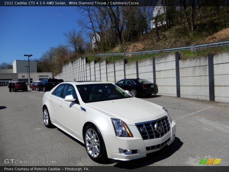 White Diamond Tricoat / Cashmere/Cocoa 2012 Cadillac CTS 4 3.6 AWD Sedan