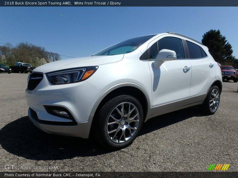 White Frost Tricoat / Ebony 2018 Buick Encore Sport Touring AWD