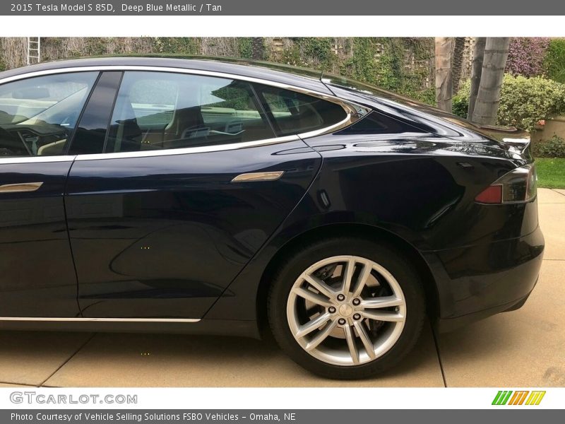 Deep Blue Metallic / Tan 2015 Tesla Model S 85D