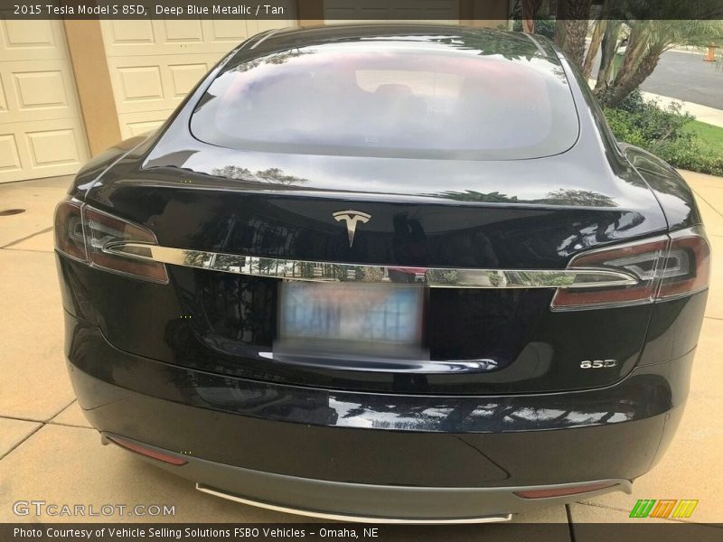 Deep Blue Metallic / Tan 2015 Tesla Model S 85D