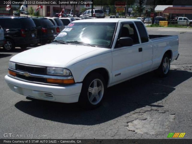 Summit White / Graphite 2000 Chevrolet S10 LS Extended Cab