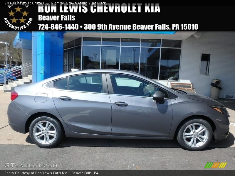 Nightfall Gray Metallic / Jet Black 2018 Chevrolet Cruze LT