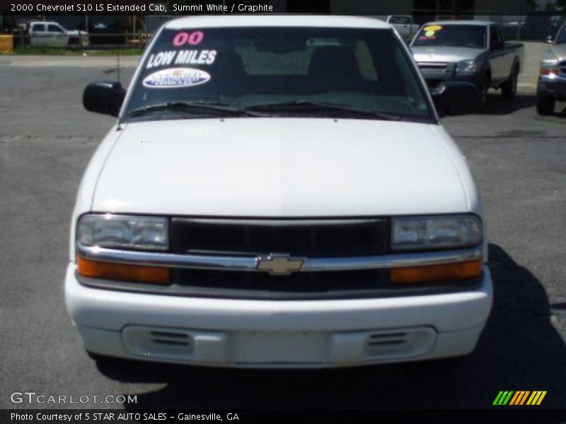 Summit White / Graphite 2000 Chevrolet S10 LS Extended Cab