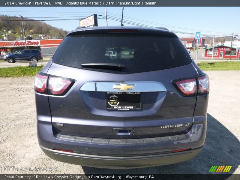 Atlantis Blue Metallic / Dark Titanium/Light Titanium 2014 Chevrolet Traverse LT AWD
