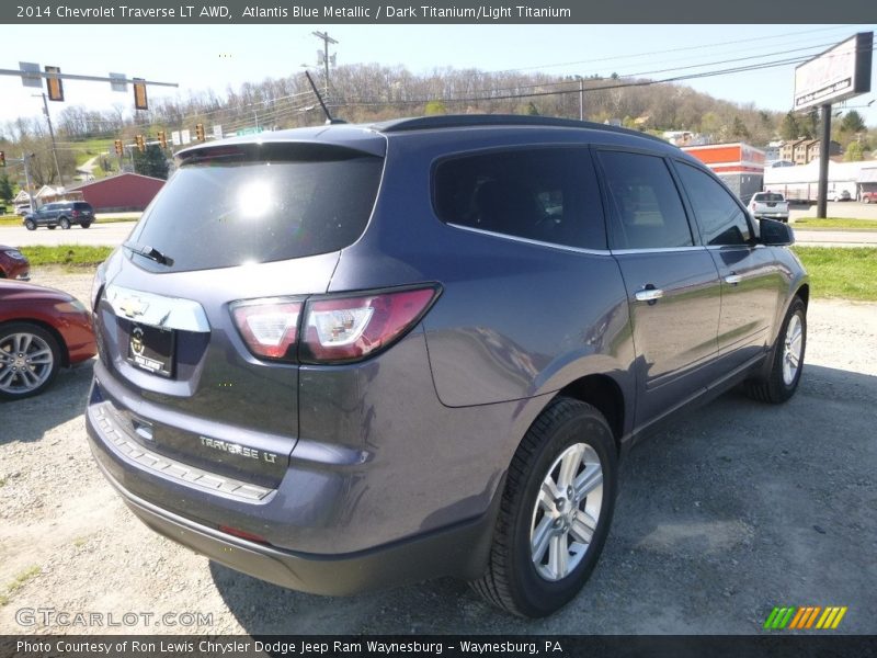 Atlantis Blue Metallic / Dark Titanium/Light Titanium 2014 Chevrolet Traverse LT AWD